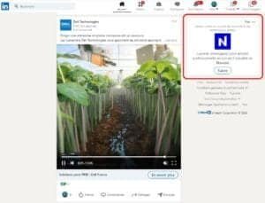 LinkedIn Ads - exemple de publicité au format Spotlight Ad n'utilisant pas la photo de profil de votre prospect - eksplodo.fr