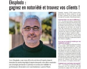 Magazine entreprendre - Marketing - interview eksplodo.fr