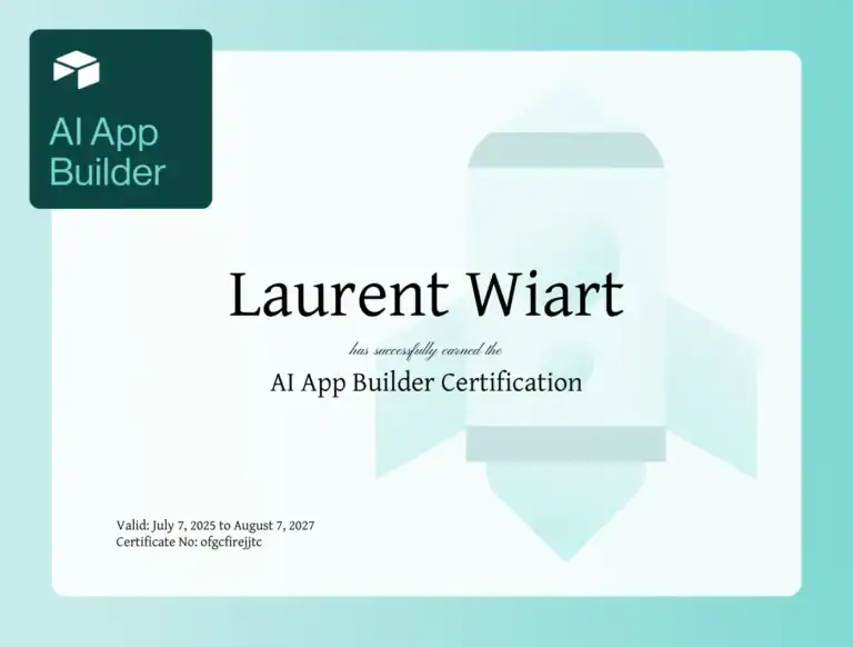Certification Airtable AI App Builder - Laurent Wiart - eksplodo.fr