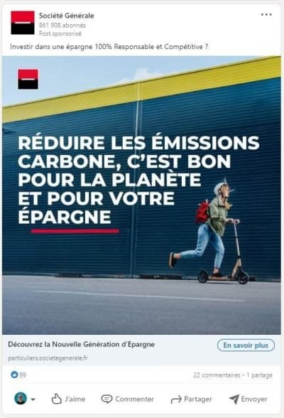 LinkedIn Ads - exemple de publicité au format Single Image Ad - eksplodo.fr