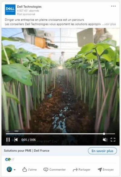 LinkedIn Ads - exemple de publicité au format Video Ad - eksplodo.fr